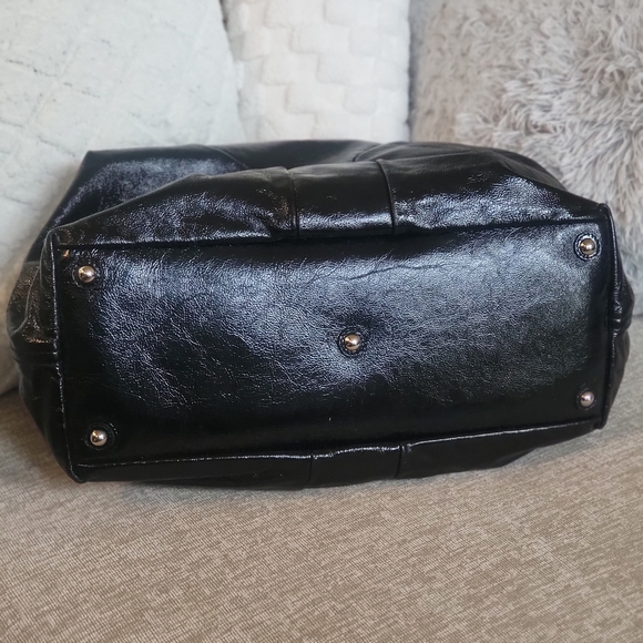 YSL Black Patent Leather Satchel Hand Bag Purse w/COA - Picture 5 of 11